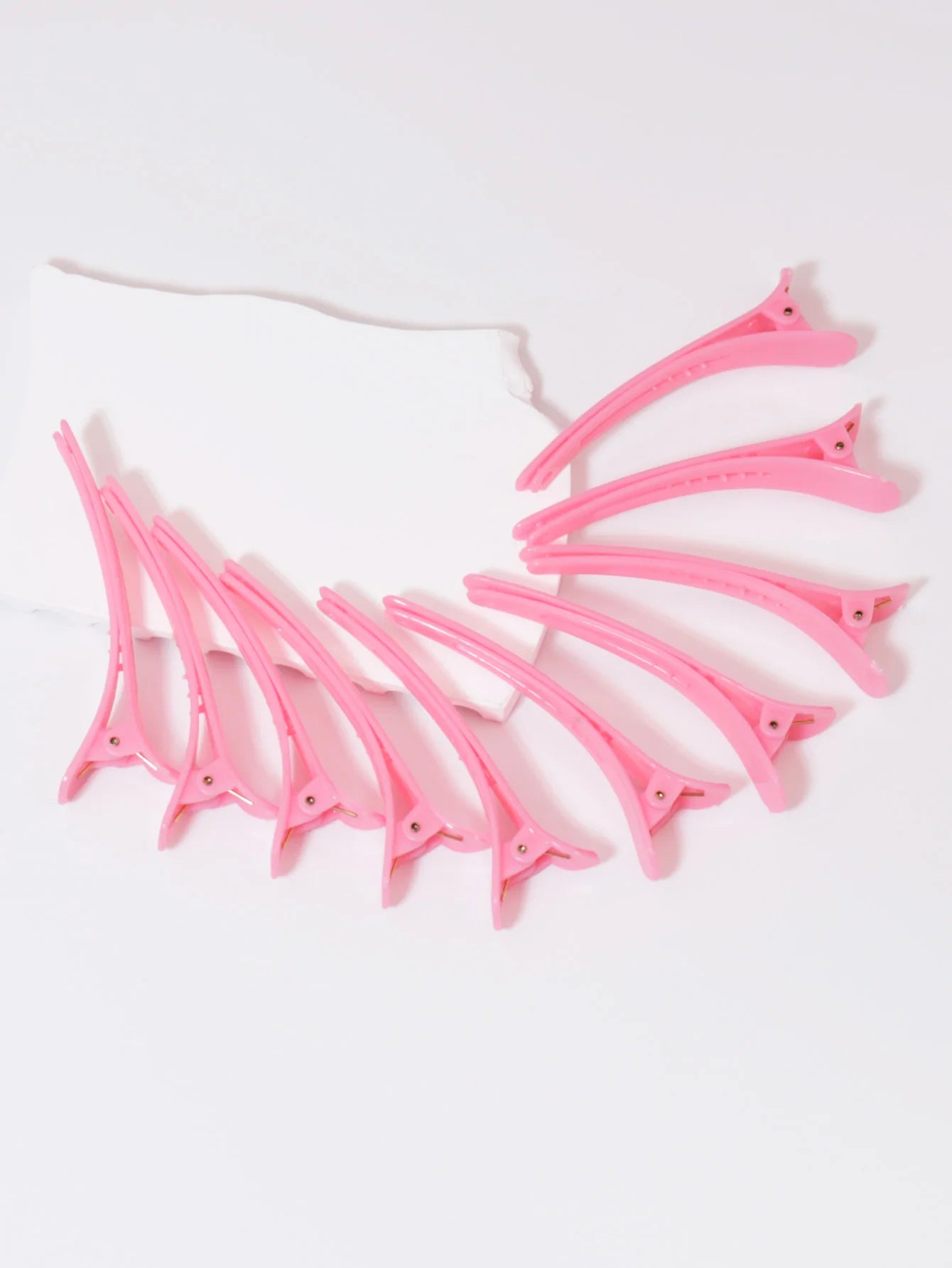 Pack de 10 Clips de Plástico Tipo Dientes de Pato | Pinzas Antideslizantes para Peinar y Sujetar Cabello Grueso