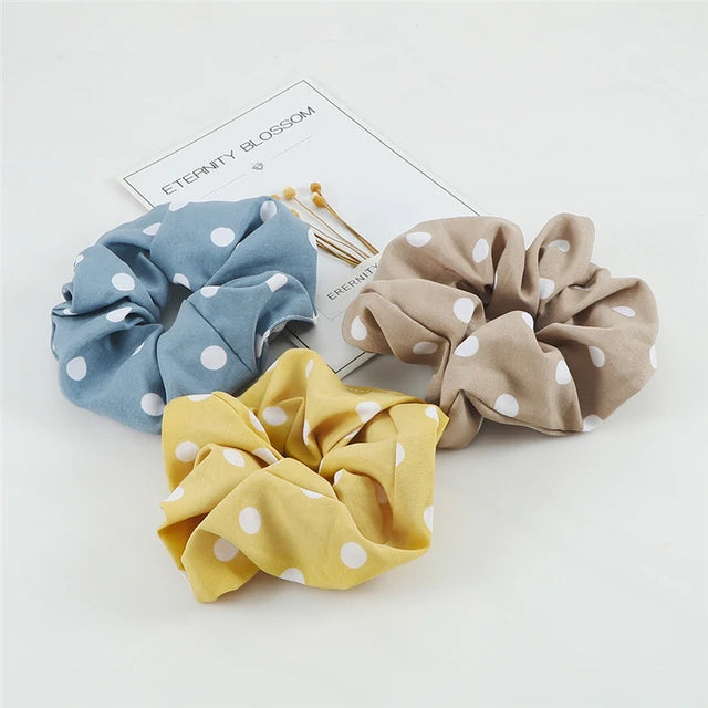 Set de 3 Scrunchies Estampados – Estilo Coreano para Peinados Elegantes
