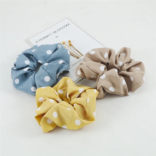 Set de 3 Scrunchies Estampados – Estilo Coreano para Peinados Elegantes