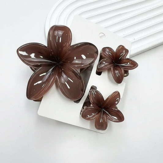 Pack de 3 Pinzas Florales en Degradé – Accesorios para Peinados y Cola de Caballo