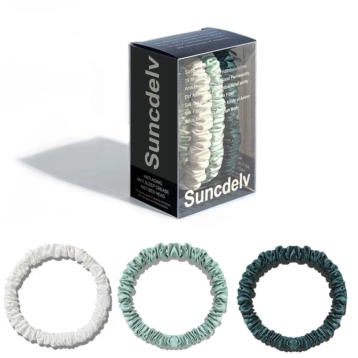 Set Scrunchies de Seda™ | Coleteros de Seda Premium Antifrizz para Mujer