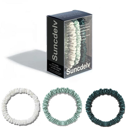 Set Scrunchies de Seda™ | Coleteros de Seda Premium Antifrizz para Mujer