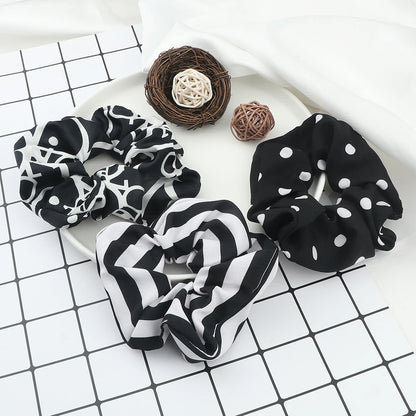 Set de 3 Scrunchies Estampados – Estilo Coreano para Peinados Elegantes