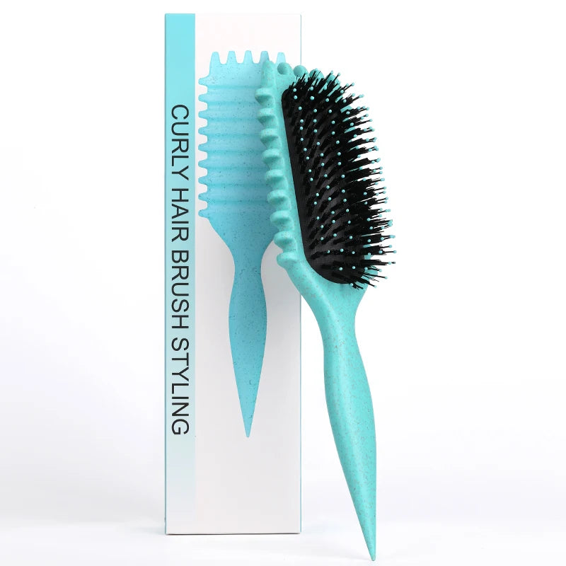 Cepillo Profesional para Cabello Rizado | Brush de Definición y Moldeado | Reduce Tirones para Hombres y Mujeres