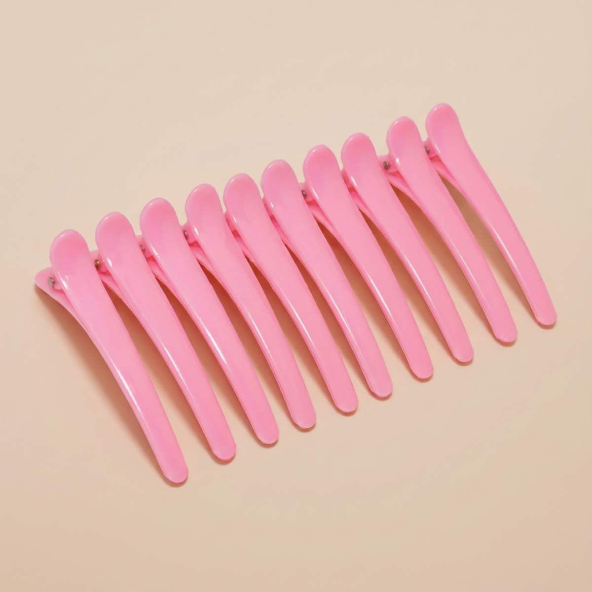 Pack de 10 Clips de Plástico Tipo Dientes de Pato | Pinzas Antideslizantes para Peinar y Sujetar Cabello Grueso