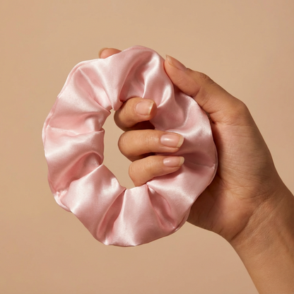 Pack de 16 Collets Satén para el Cabello – Satén Premium en Tonos Rosa y Café