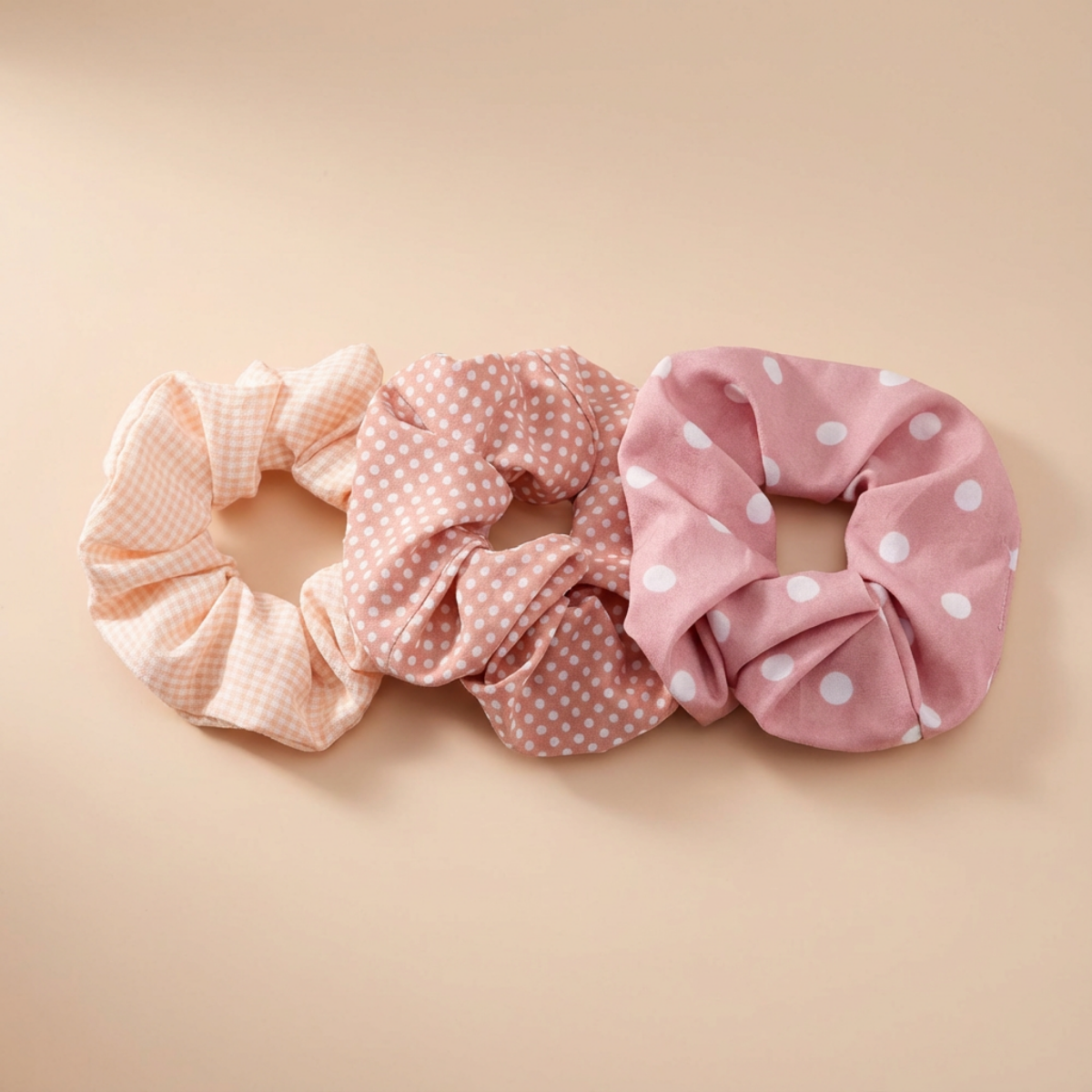 Set de 3 Scrunchies Estampados – Estilo Coreano para Peinados Elegantes